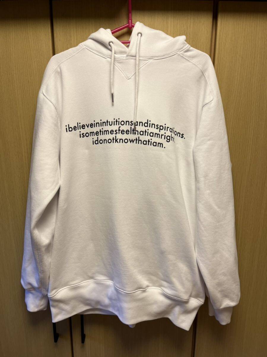 正規 20AW sacai サカイ Einstein Hoodie アインシュタイン プルオーバー フーディー パーカー 白 2 20-0114M_画像2