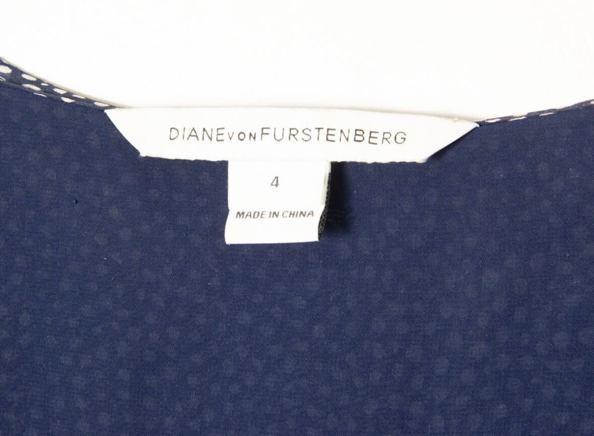 価格15万円程●DIANE von FURSTENBERG 表生地シルク100% ワンピース S相当_画像4