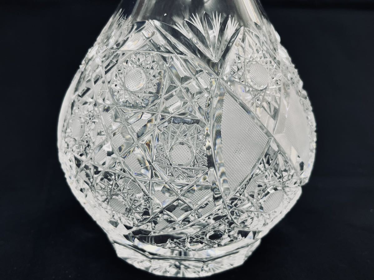 ◆【ボヘミア ガラス】クリスタル・ デキャンタ・ 酒器・ワイン・ボトル・デカンタ・ガラス・ウィスキー・ブランデー・ 洋酒・インテリアの画像2