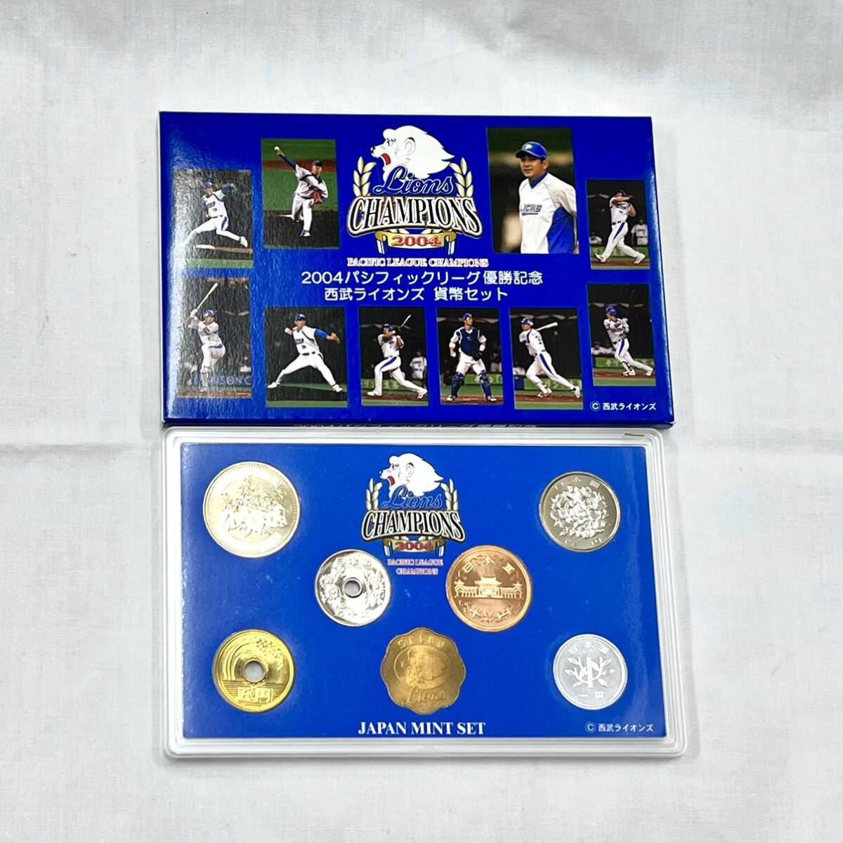 ◆【西武ライオンズ 優勝記念】貨幣セット 2004年 パシフィックリーグ優勝記念 額面666円の画像1