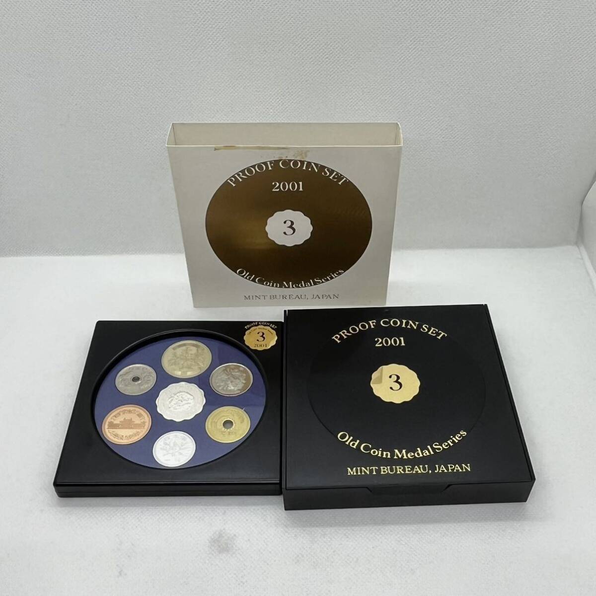 ◆【プルーフ貨幣セット】オールドコイン メダルシリーズ PROOF COIN SET Old Coin Medal Series 2001 平成13年 純銀メダル入り 造幣局_画像1