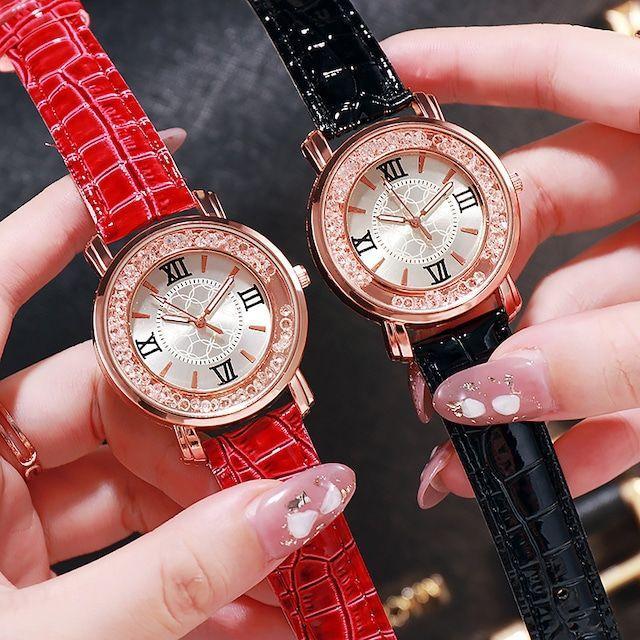 【人気商品】レディース 腕時計 クォーツ 赤色 お洒落 アイテム_画像5