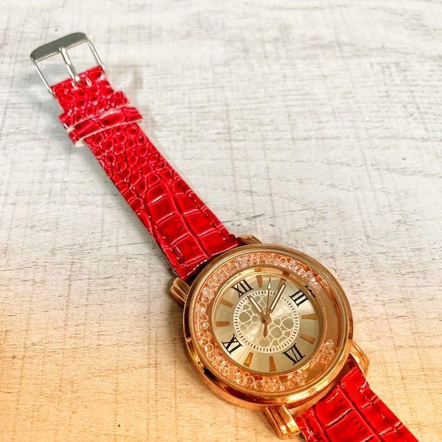 【人気商品】レディース 腕時計 クォーツ 赤色 お洒落 アイテム_画像7