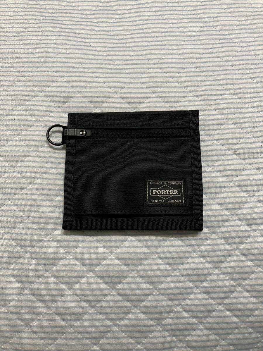 新品未使用 PORTER ポーター 二つ折り財布 カードケース コインケース 小銭入れ ブラック ウォレットの画像1