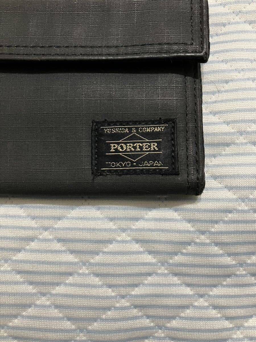 美品　PORTER ポーター 二つ折り財布 カードケース コインケース 小銭入れ ブラック　ウォレット_画像7