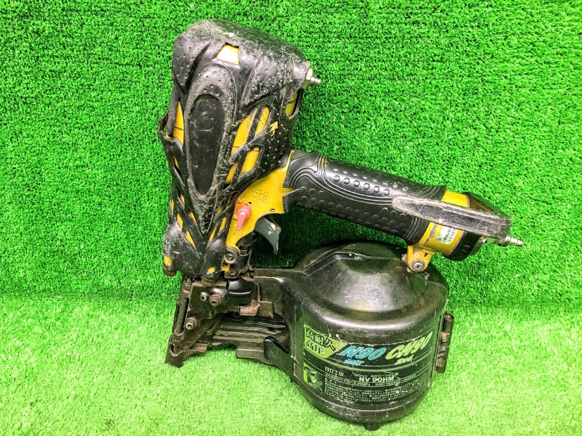【ジャンク品】 日立工機 Hitachi Koki90mm 高圧ロール釘打機 NV90HM 本体のみ 高圧釘打ち機