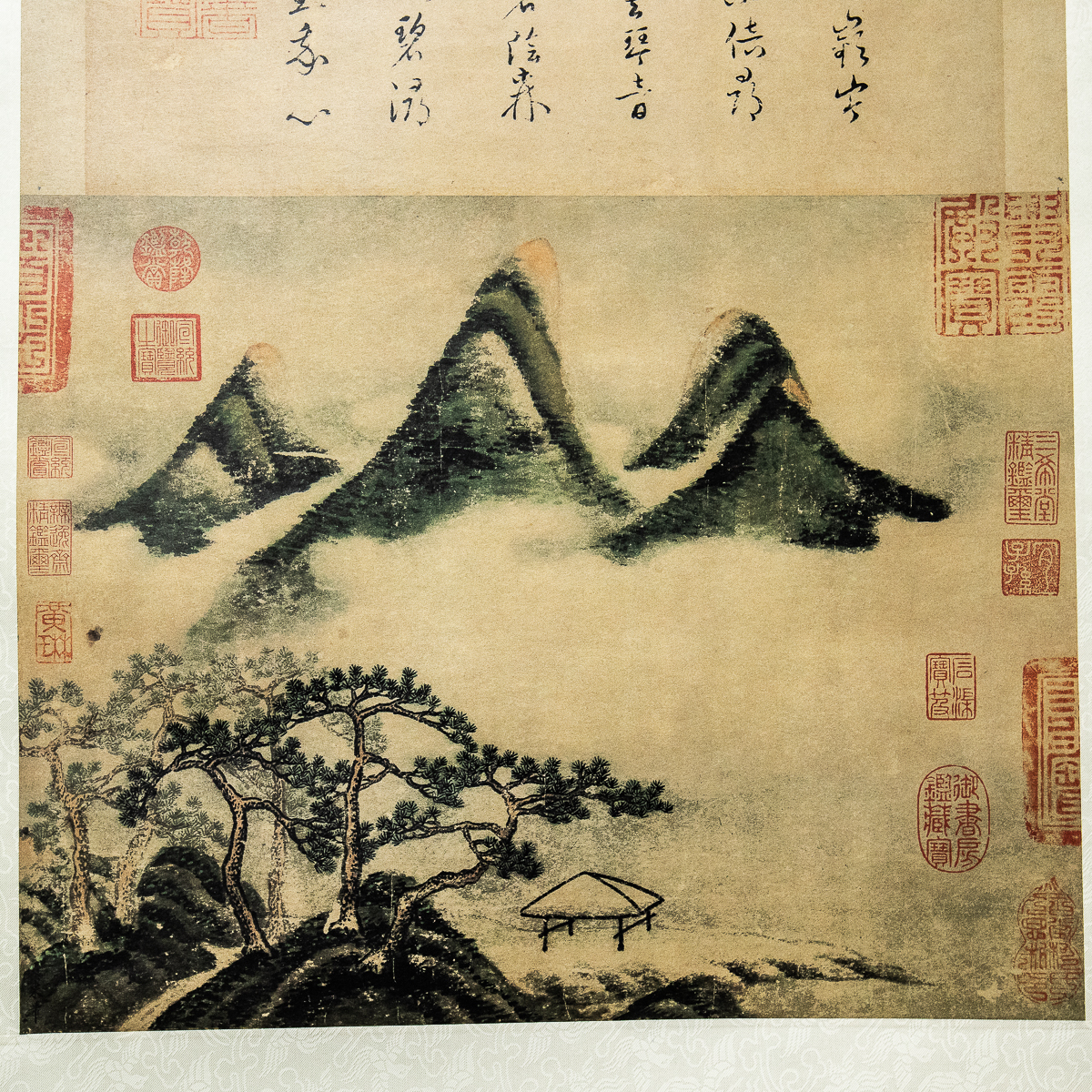 1720[ printing industrial arts ] Song rice ftsu spring mountain . pine map two . company China paper .