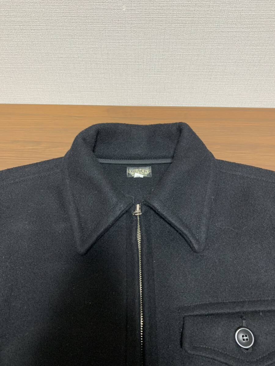 [BLACK SIGN] 16AW Wind Block Cord Jacket ウールメルトン スポーツジャケット 40 日本製 ブラック ブラックサインの画像4