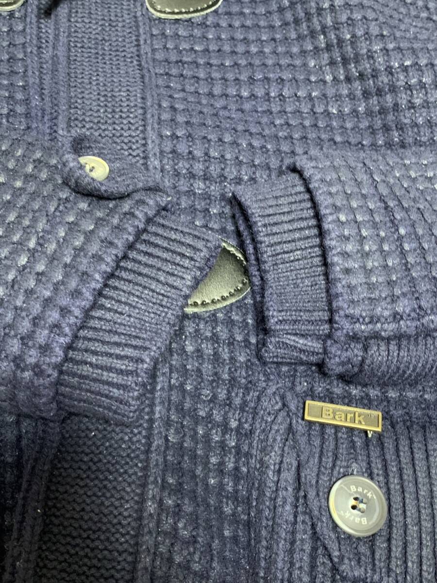  beautiful goods *[bark] coating processing knitted duffle coat XS navy Italy made Burke 