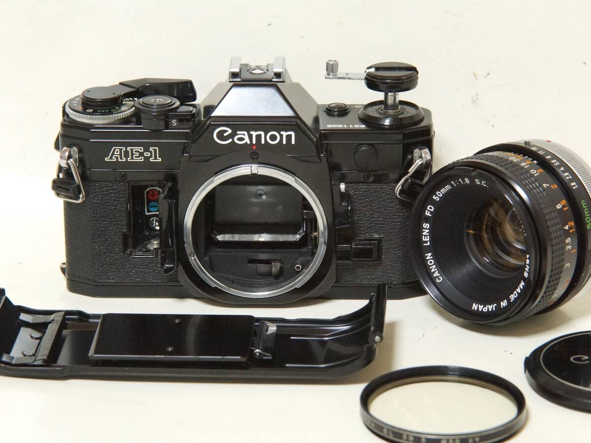 Canon AE-1 FD50mmF1.8S.C 標準レンズセット 【Working product ・動作確認済み】_画像7