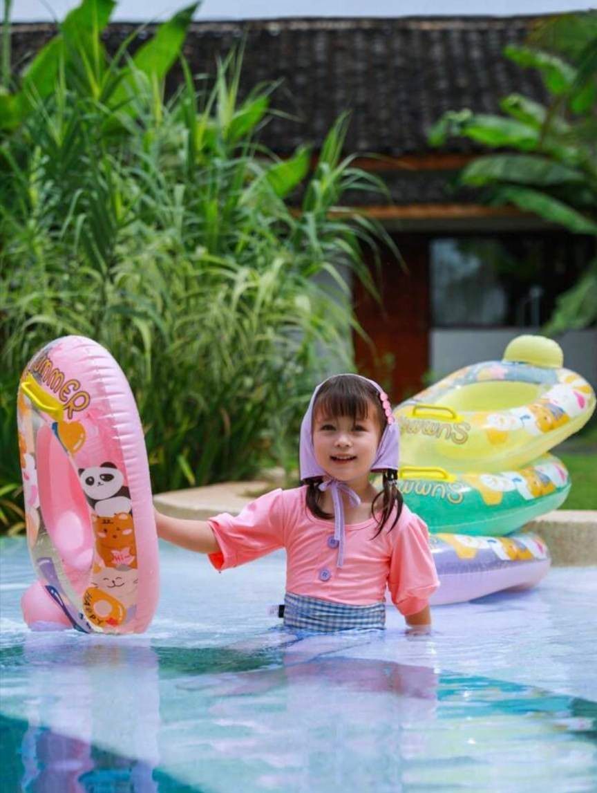 浮き輪　ベビーボード　キッズ　足入れタイプ　幼児用　プール　海　リゾート　水遊び　 足入れ ベビーフロート　緑
