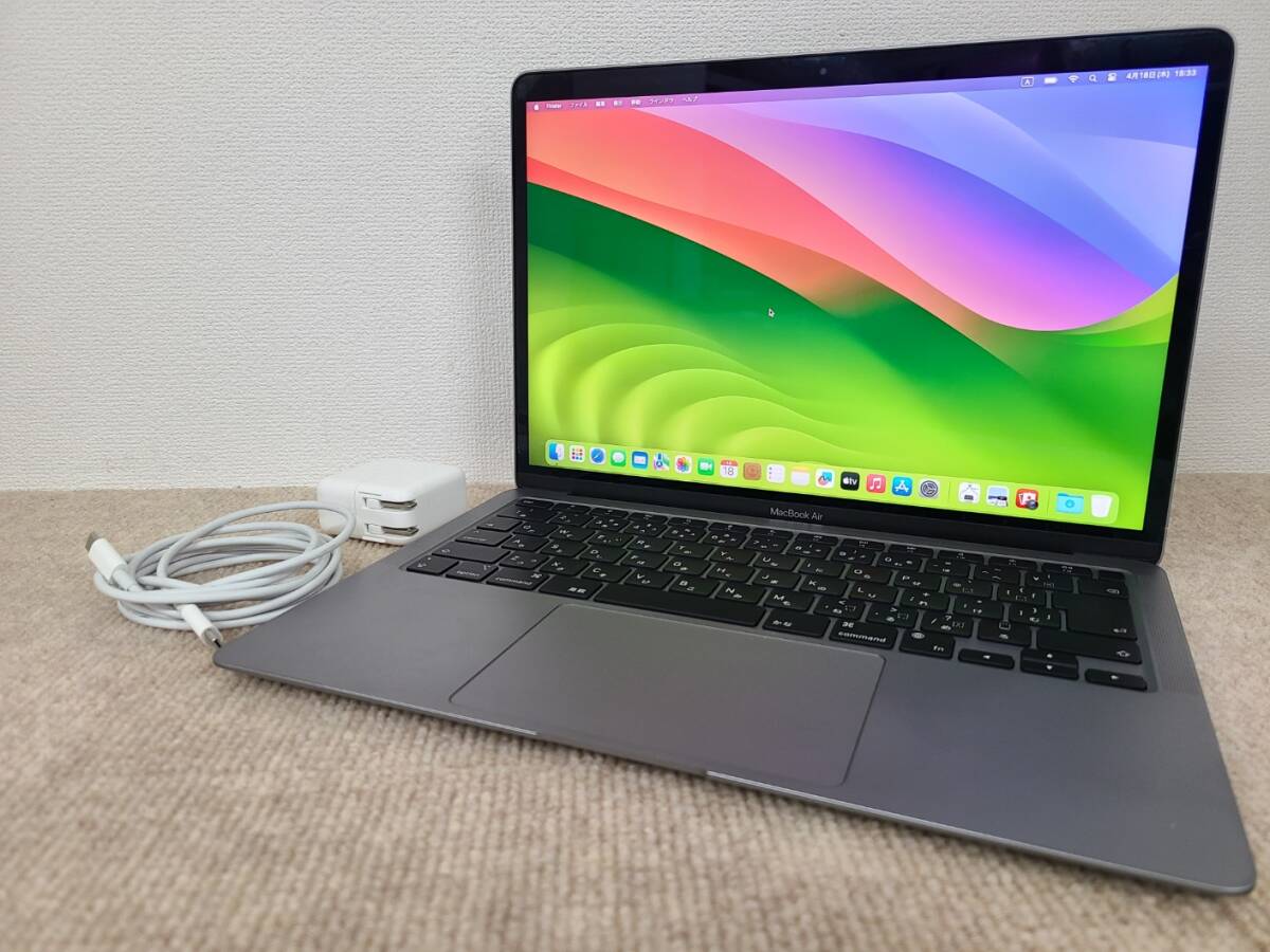 【美品】Apple MacBook Air 13(2020, A2337) M1 / RAM 16GB / SSD 256GB / スペースグレー / 充放電回数 : 53 [MC008]の画像2