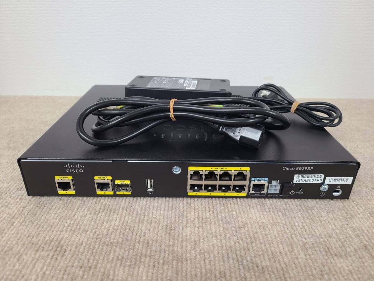 Cisco シスコ C892FSP-K9 800シリーズ ルーター ACアダプター 初期化済みの画像2