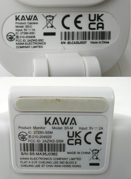**KAWA baby monitor S5 see protection camera operation OK!*USED goods *