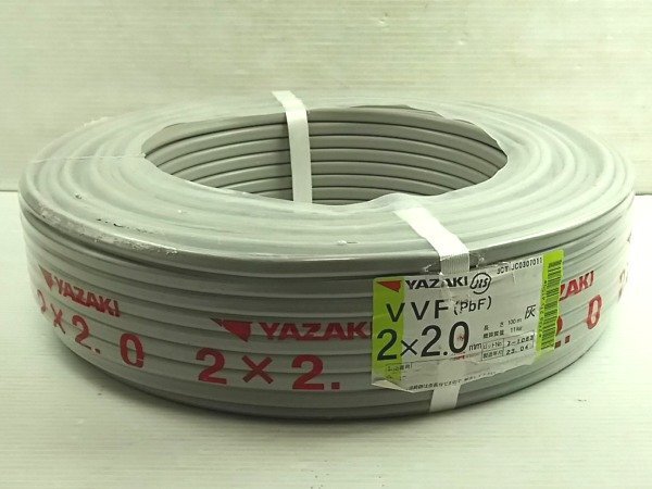 ♪矢崎 YAZAKI VVFケーブル 2×2.0mm 長さ100m♪未使用品2の画像2