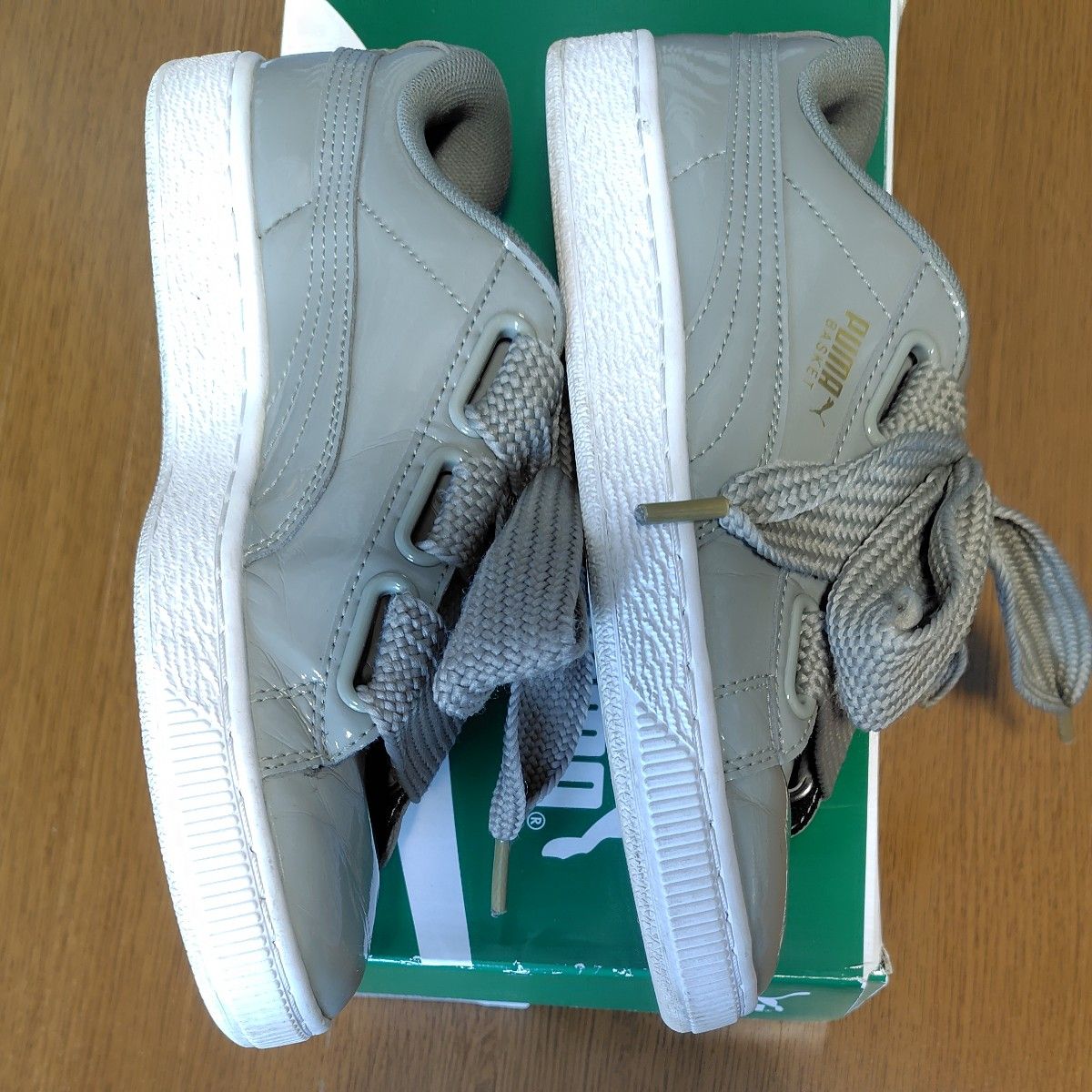 PUMA BASKET HEART PATENT バスケット ハートパテント グレー 22.5cm