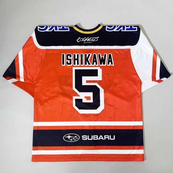 H.C. Tochigi sunlight ice back s#5 Ishikawa . large player actual use [2023-2024 HOME uniform ]