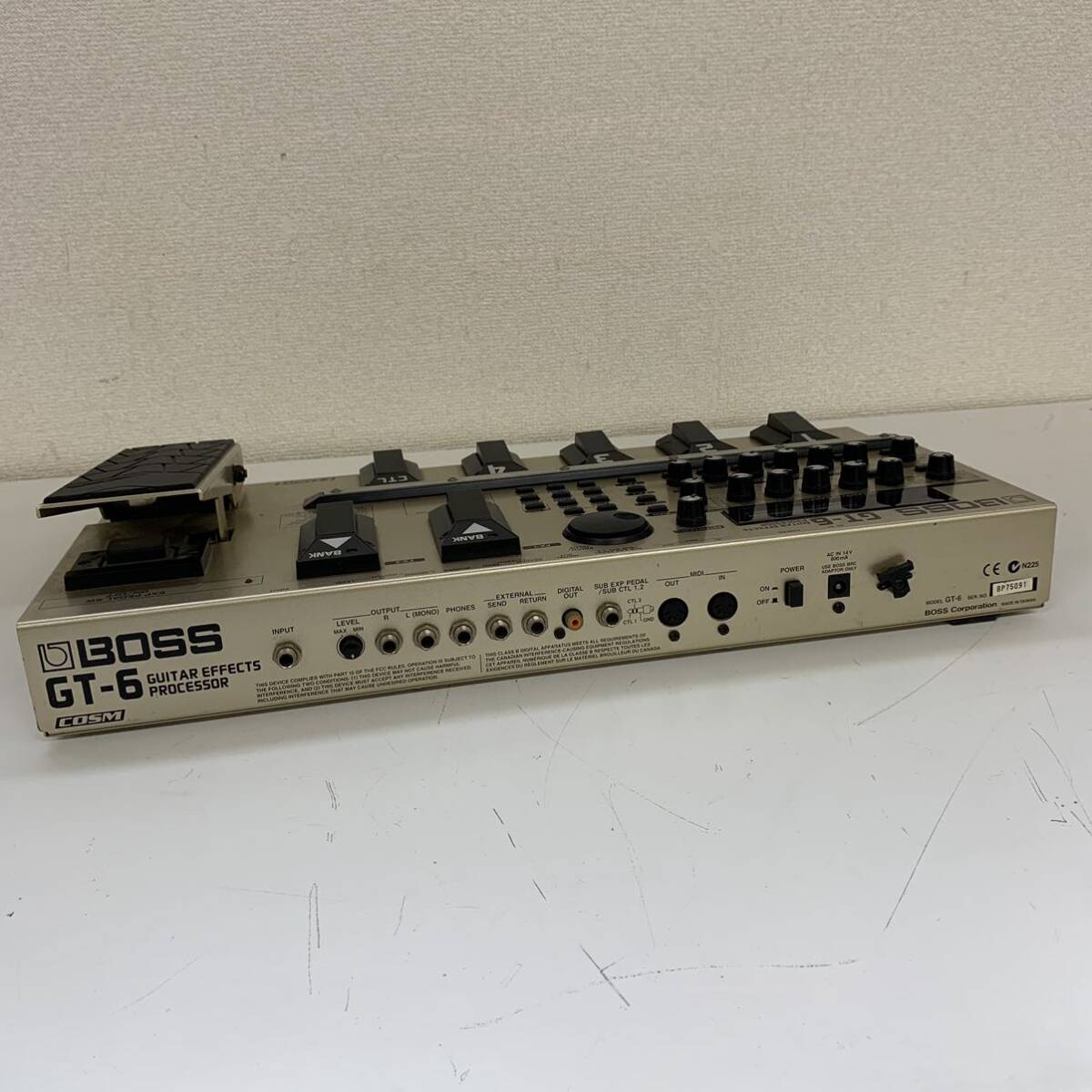 【Hd3】 BOSS GT-6 エフェクター マルチエフェクター ハードケース 動作品 説明書 電源ケーブル 1165-39_画像7