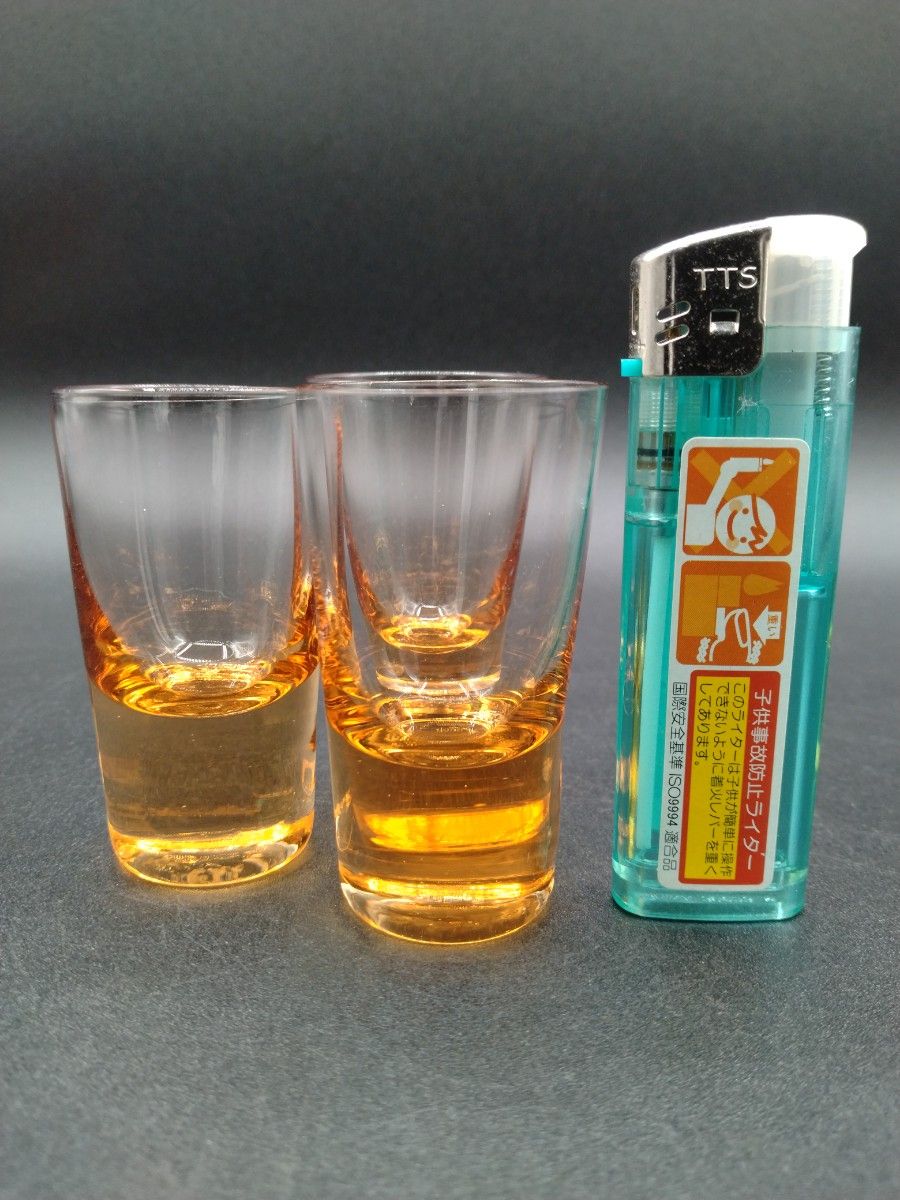 アンティーク ショットグラス 3客 リキュールグラス ガラス酒器 【2-t】