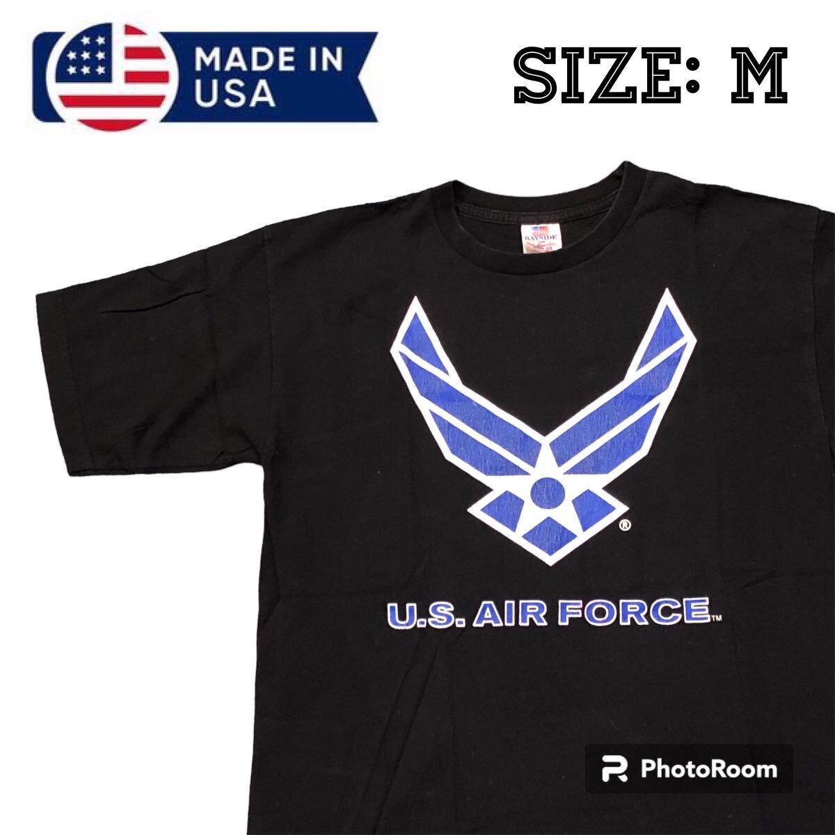 ヴィンテージ Tシャツ　アメリカ製　80S 古着　USA製　黒　ミリタリー US AIR FORCE エアフォース　米軍　アメリカ軍　エアフォースTEE _画像1