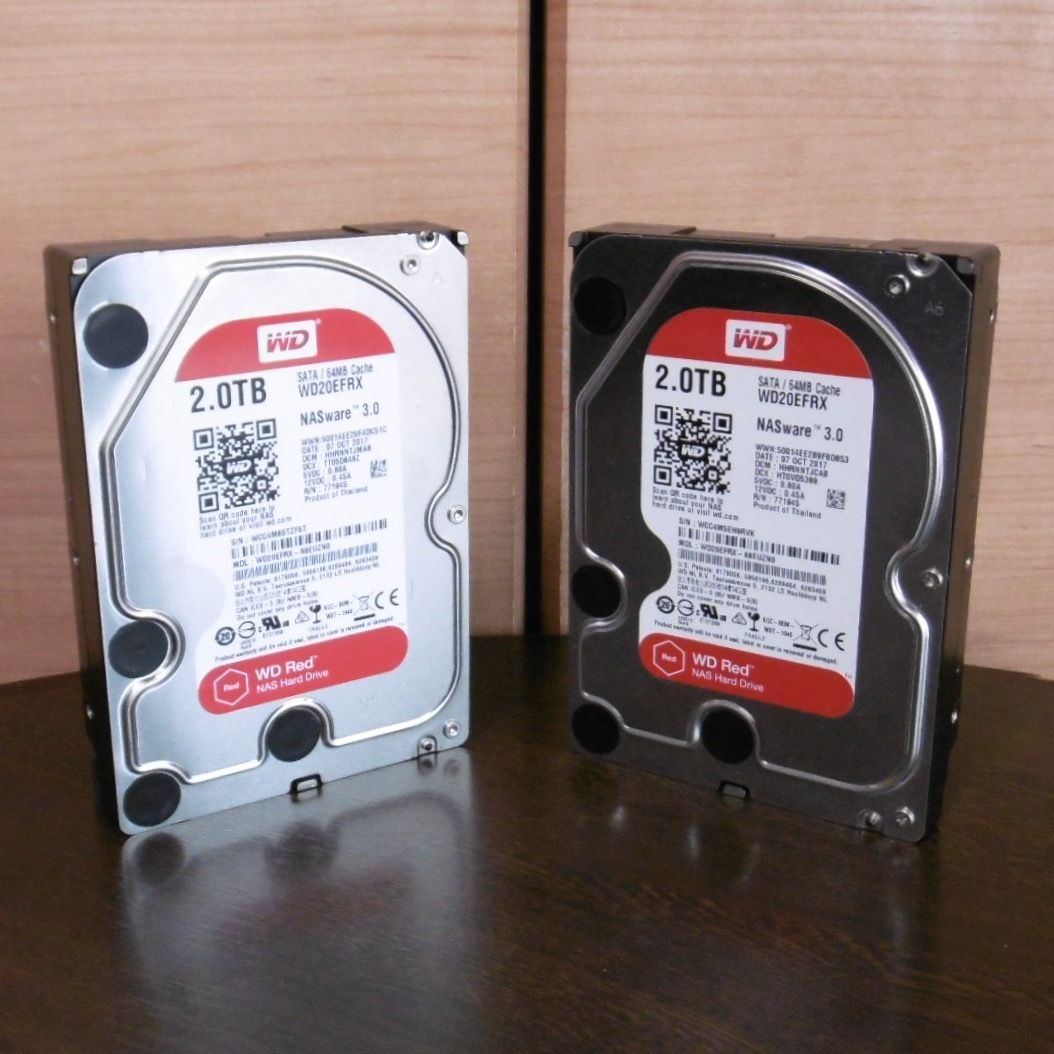 ■2個セット■WD Red 3.5インチ 2TB WD20EFRX（2017年製）■_画像1