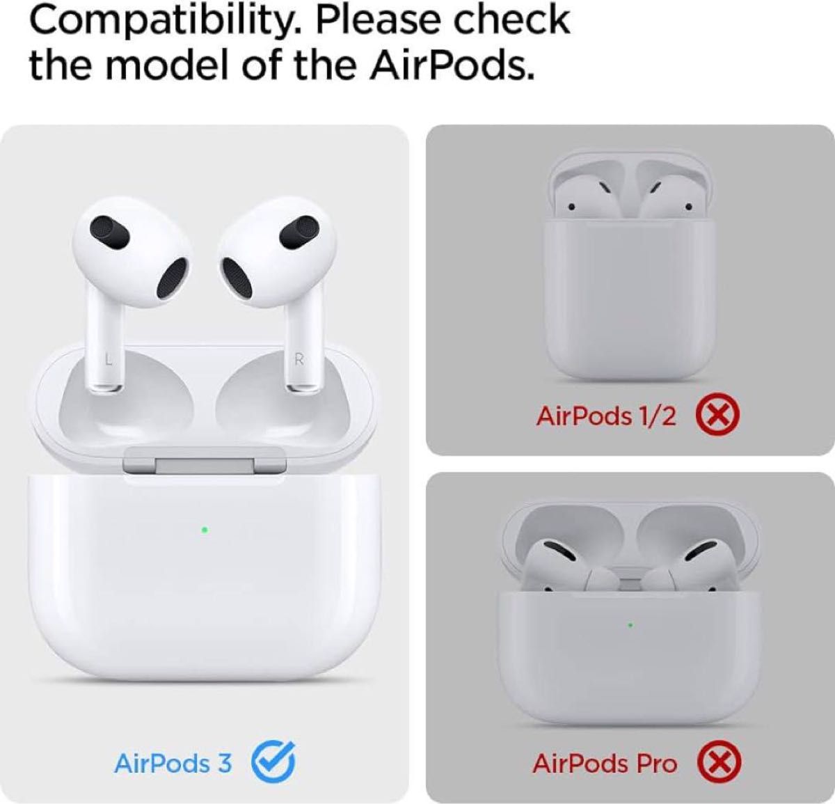 【未使用品】Airpods 第3世代ケース　ワイヤレス充電対応 カラビナ ブラック