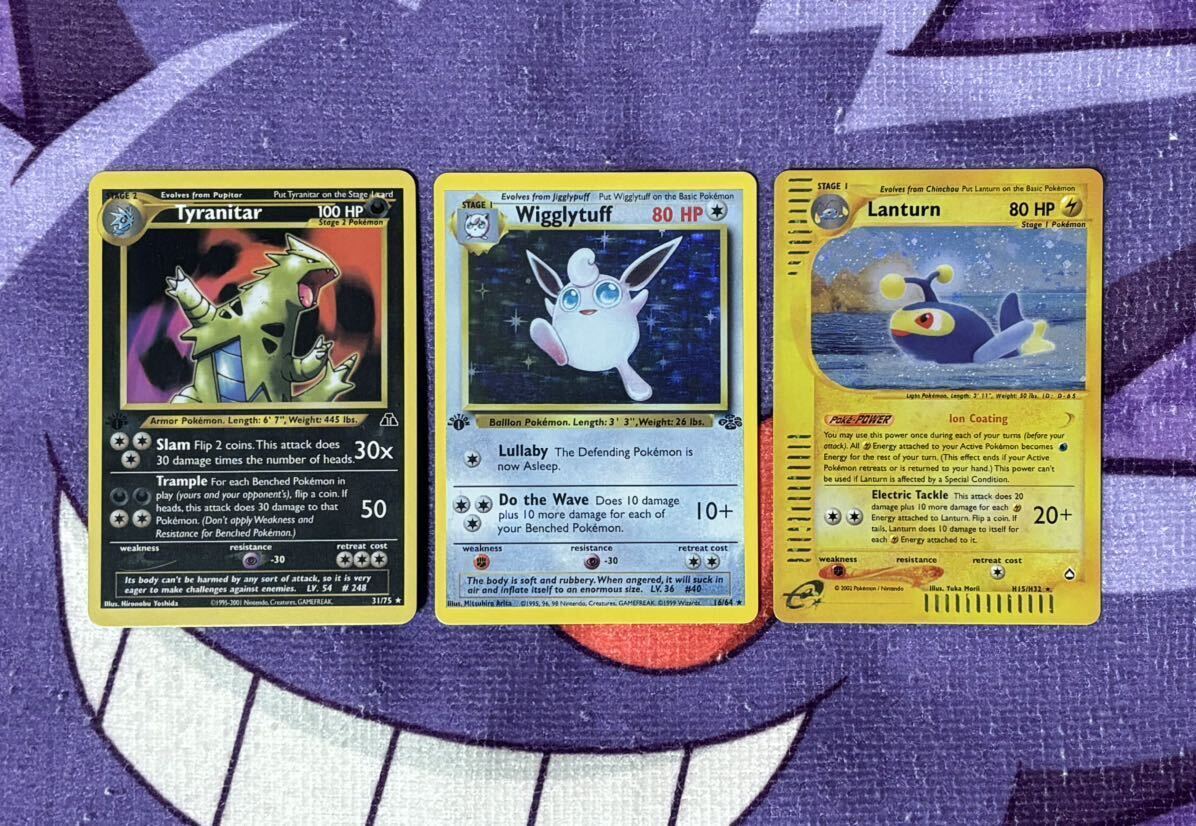 ポケモンカード海外版ShiningCharizardリザードン Lugia Tyranitar Lanturn 9枚セットpokmon trading card game Base PSA eカード 英語の画像3