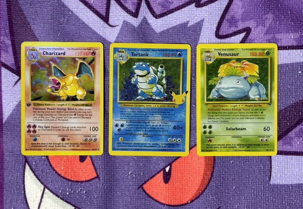 ポケモンカード海外版ShiningCharizardリザードン Lugia Gyarados 御三家Torchic 9枚セットpokmon trading cardgame Base PSA eカード 英語の画像3