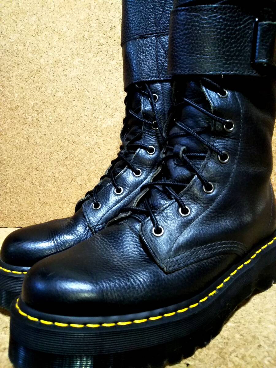 【Dr.MARTENS】ドクターマーチン ジャガー 10ホールブーツ UK8 (27cm ) JAGGER 10EYE BOOT BLACK HYDE着用 入手困難 厚底 激レア_画像1