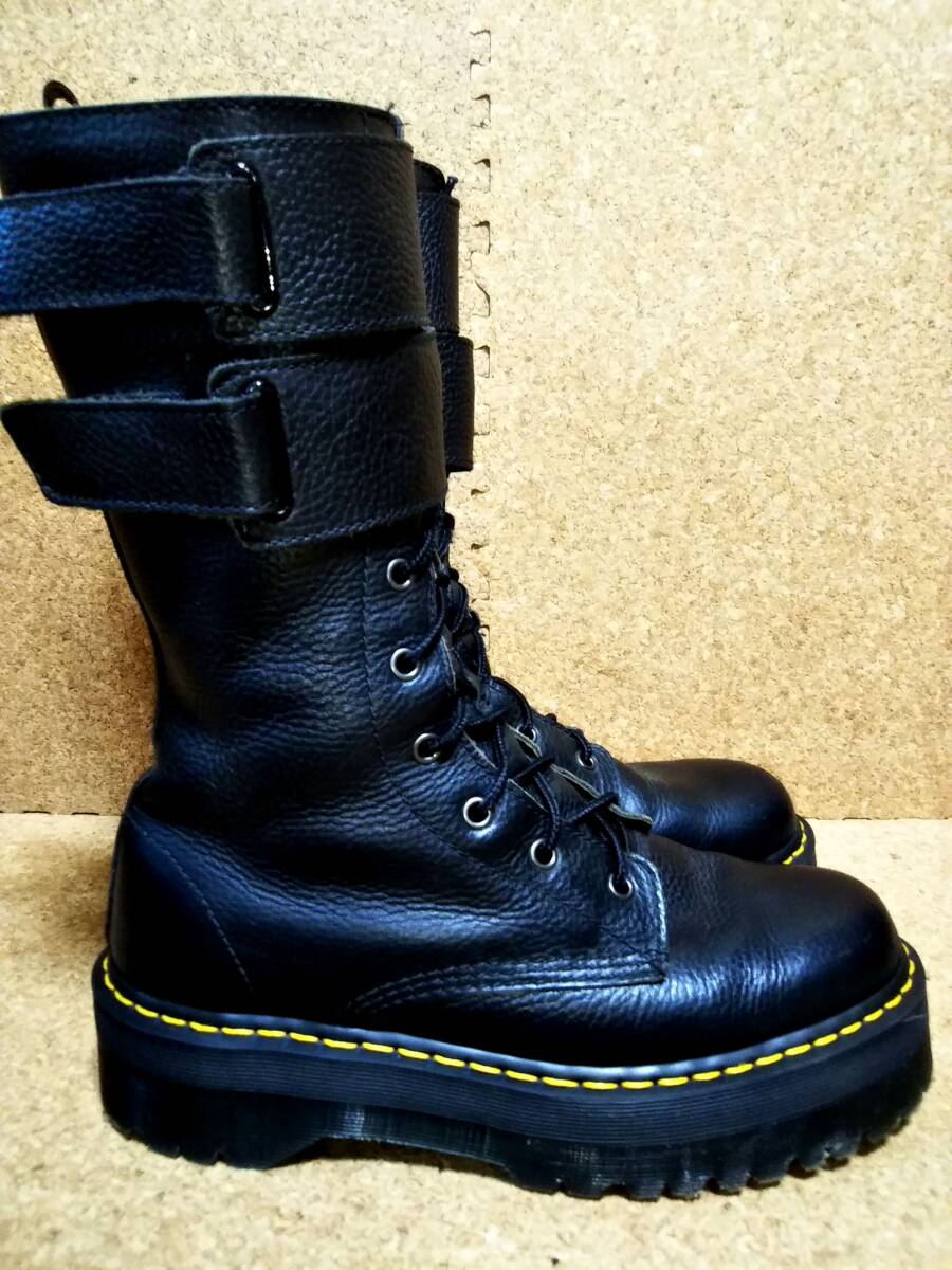 【Dr.MARTENS】ドクターマーチン ジャガー 10ホールブーツ UK8 (27cm ) JAGGER 10EYE BOOT BLACK HYDE着用 入手困難 厚底 激レア_画像4