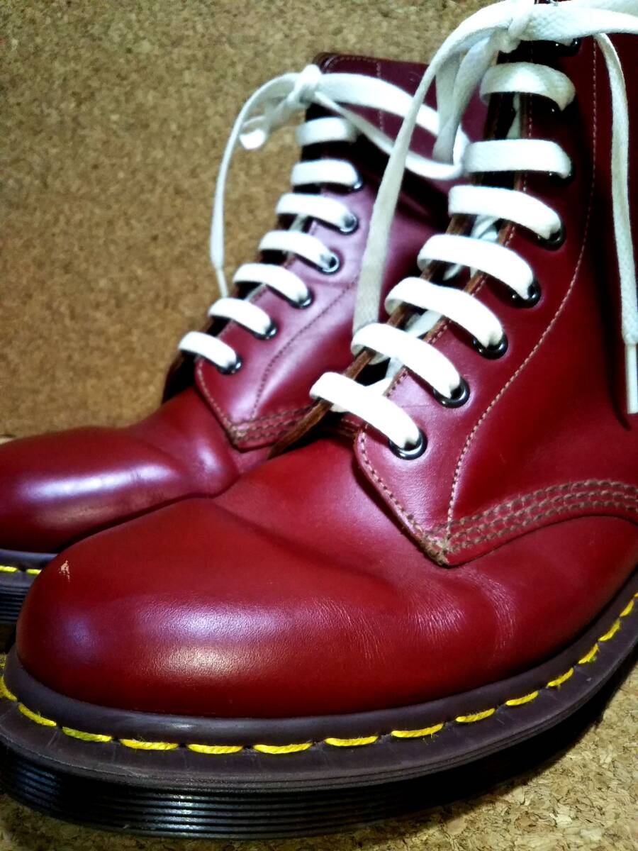 【Dr.MARTENS】ドクターマーチン 英国製 1460Z VINTAGEモデル 8ホールブーツ UK8 (27cm ) イングランド製 OXBLOOD 初期型復刻【良品】_画像1