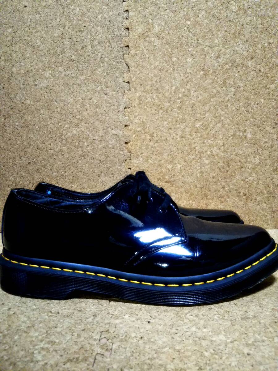 【Dr.MARTENS】ドクターマーチン DUPREE 3ホールシューズ UK8 (27cm ) POINTED TOE 3EYE SHOE BLACK パテント 希少レア【良品】_画像4