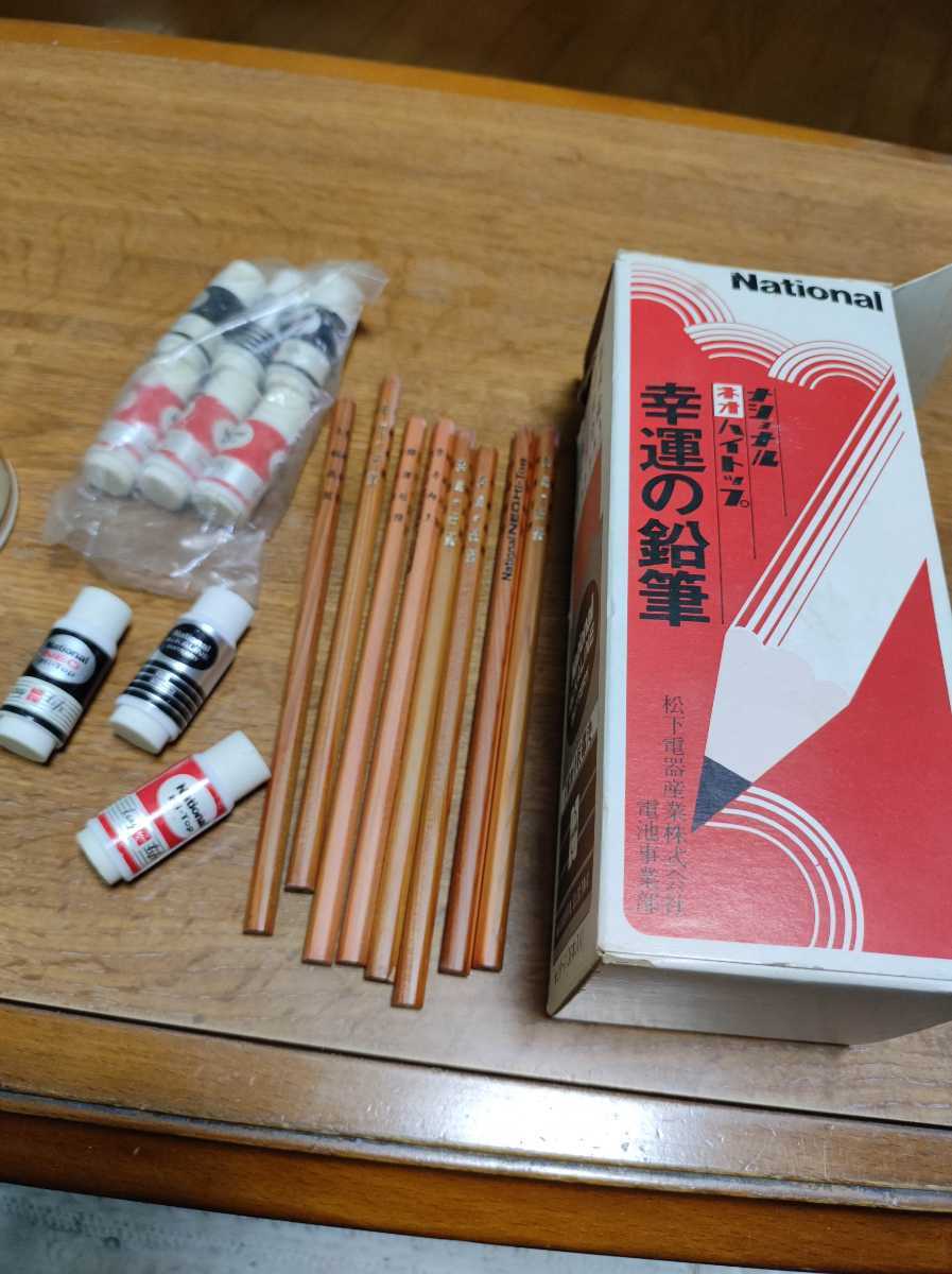 送料込み！昭和 レトロ ナショナル ネオ ハイトップ 『幸運の鉛筆』 ノベルティー 景品 飾り インテリア 珍品の画像5