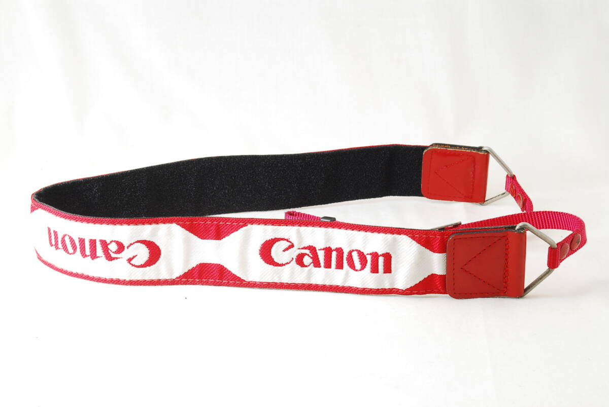 ☆Canon キヤノン 紅白 カメラ ストラップ 赤色×白色 CANON’S PERSONAL EQUIPMENT EOS イオス ショルダー ネック camera strap☆_画像1