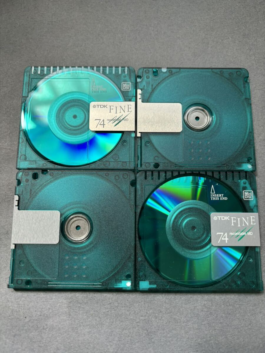 MD ミニディスク minidisc 中古 初期化済 TDK FINE グリーン 74 10枚セットの画像3