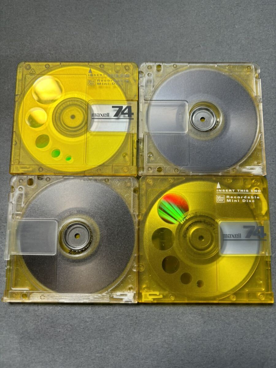MD ミニディスク minidisc 中古 初期化済 マクセル maxell 74 イエロー 10枚セット_画像3