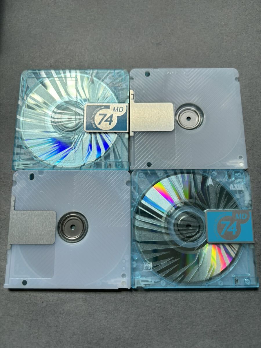 MD ミニディスク minidisc 中古 初期化済 AXIA アクシア 74 ブルー 10枚セット_画像3