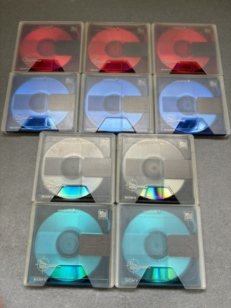 MD ミニディスク minidisc 中古 初期化済 SONY ソニー color collection 80 10枚セットの画像1
