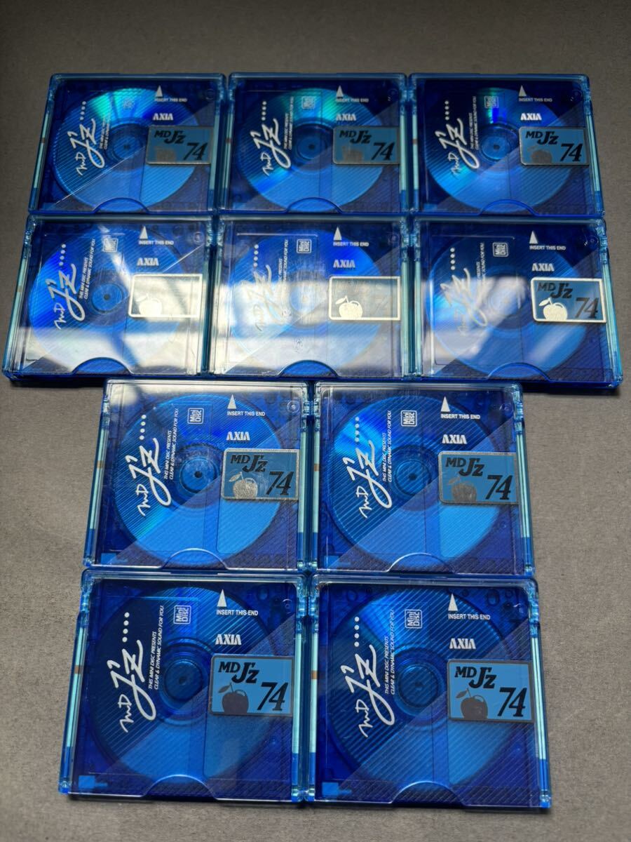 MD ミニディスク minidisc 中古 初期化済 AXIA アクシア J'z 74 ブルー 10枚セットの画像1