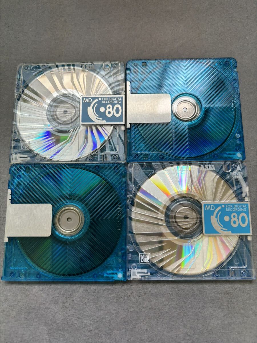 MD ミニディスク minidisc 中古 初期化済 AXIA アクシア 80 ブルー 10枚セットの画像3