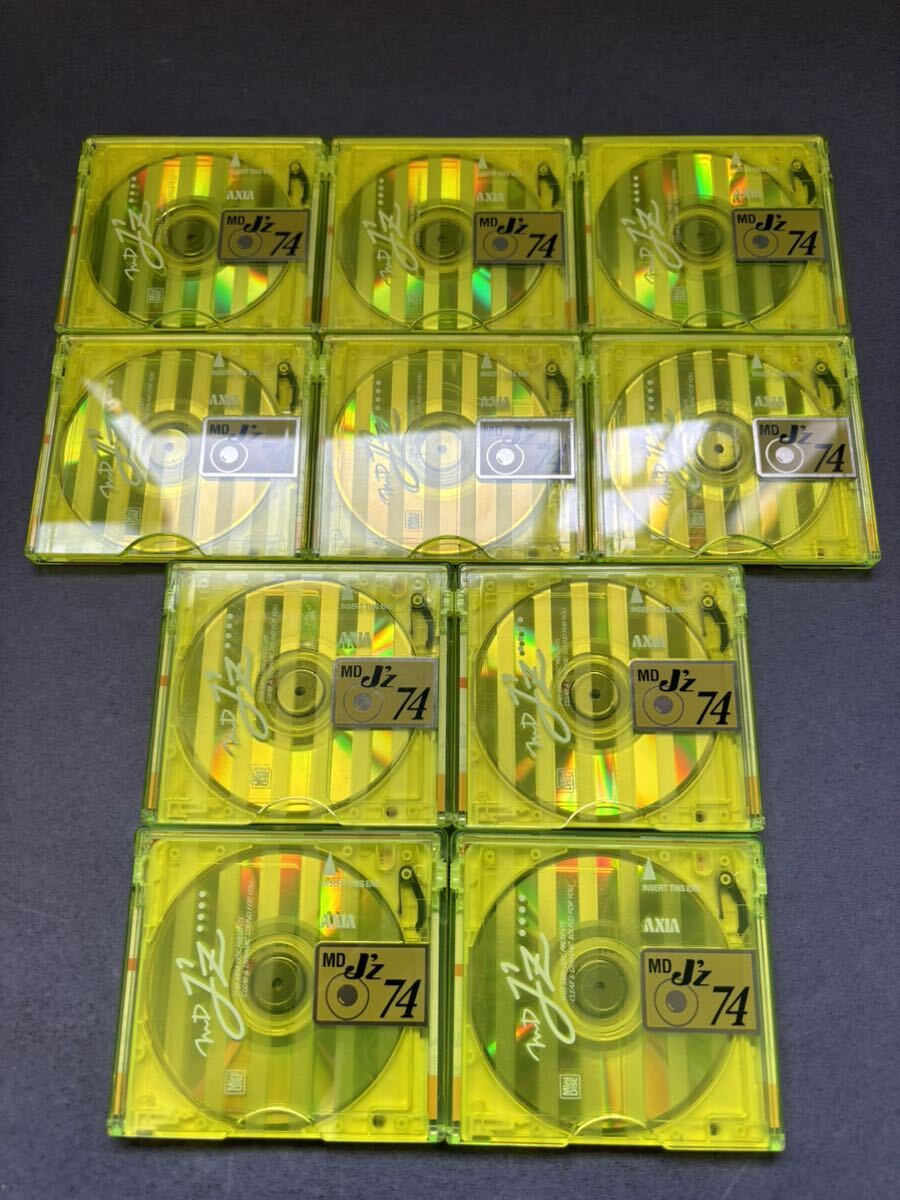 MD ミニディスク minidisc 中古 初期化済 AXIA アクシア J'z 74 イエロー 10枚セットの画像1