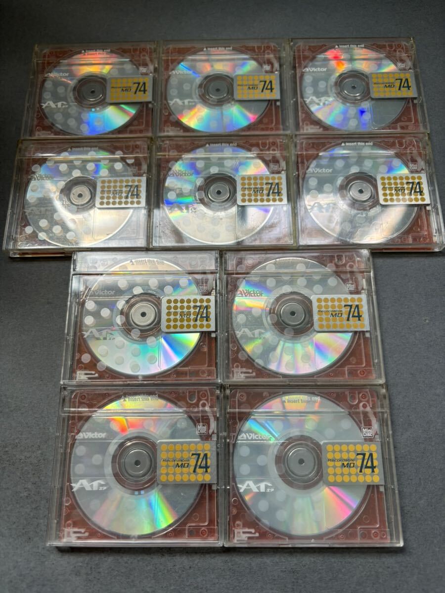 MD ミニディスク minidisc 中古 初期化済 Victor ビクター Ar オレンジ 74 10枚セット_画像1