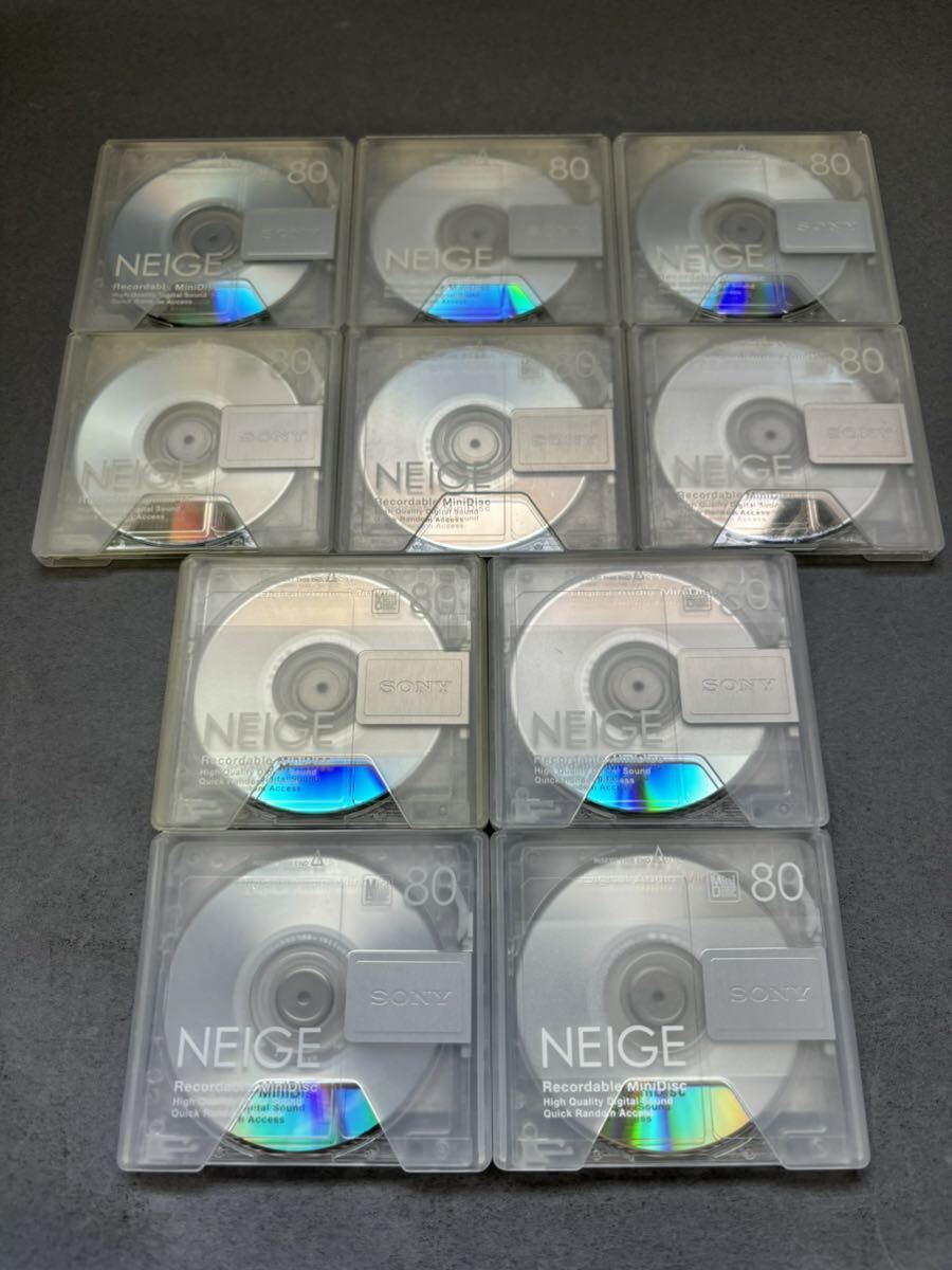 MD ミニディスク minidisc 中古 初期化済 SONY ソニー NEIGE 80 10枚セットの画像1