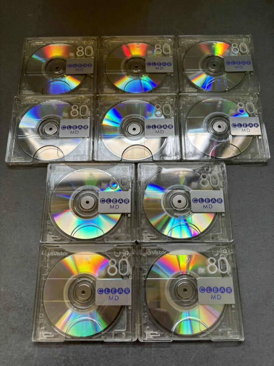 MD ミニディスク minidisc 中古 初期化済 Victor ビクター CLEAR 80 10枚セット_画像1