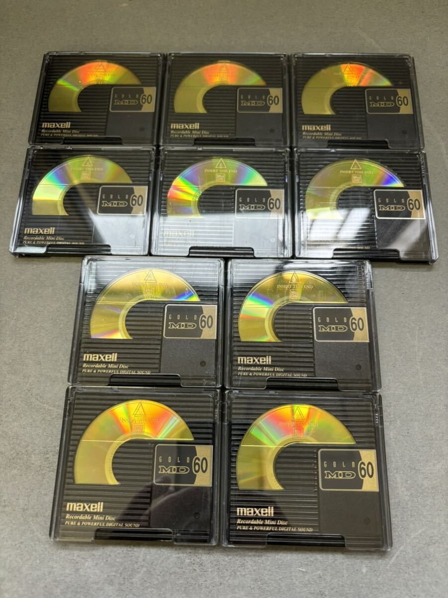 MD ミニディスク minidisc 中古 初期化済 maxell マクセル GOLD 60 10枚セット_画像1