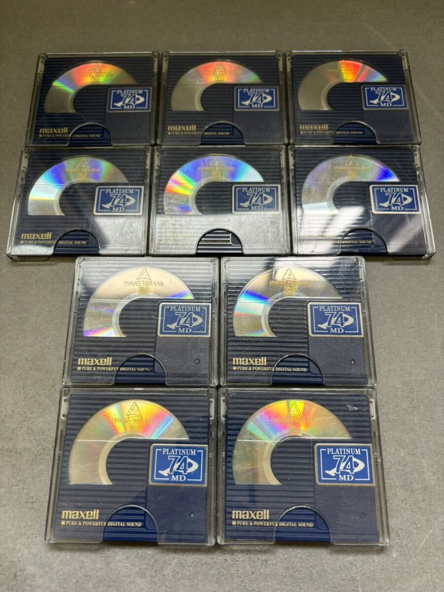 MD ミニディスク minidisc 中古 初期化済 マクセル maxell PLATINUM 74 10枚セット_画像1