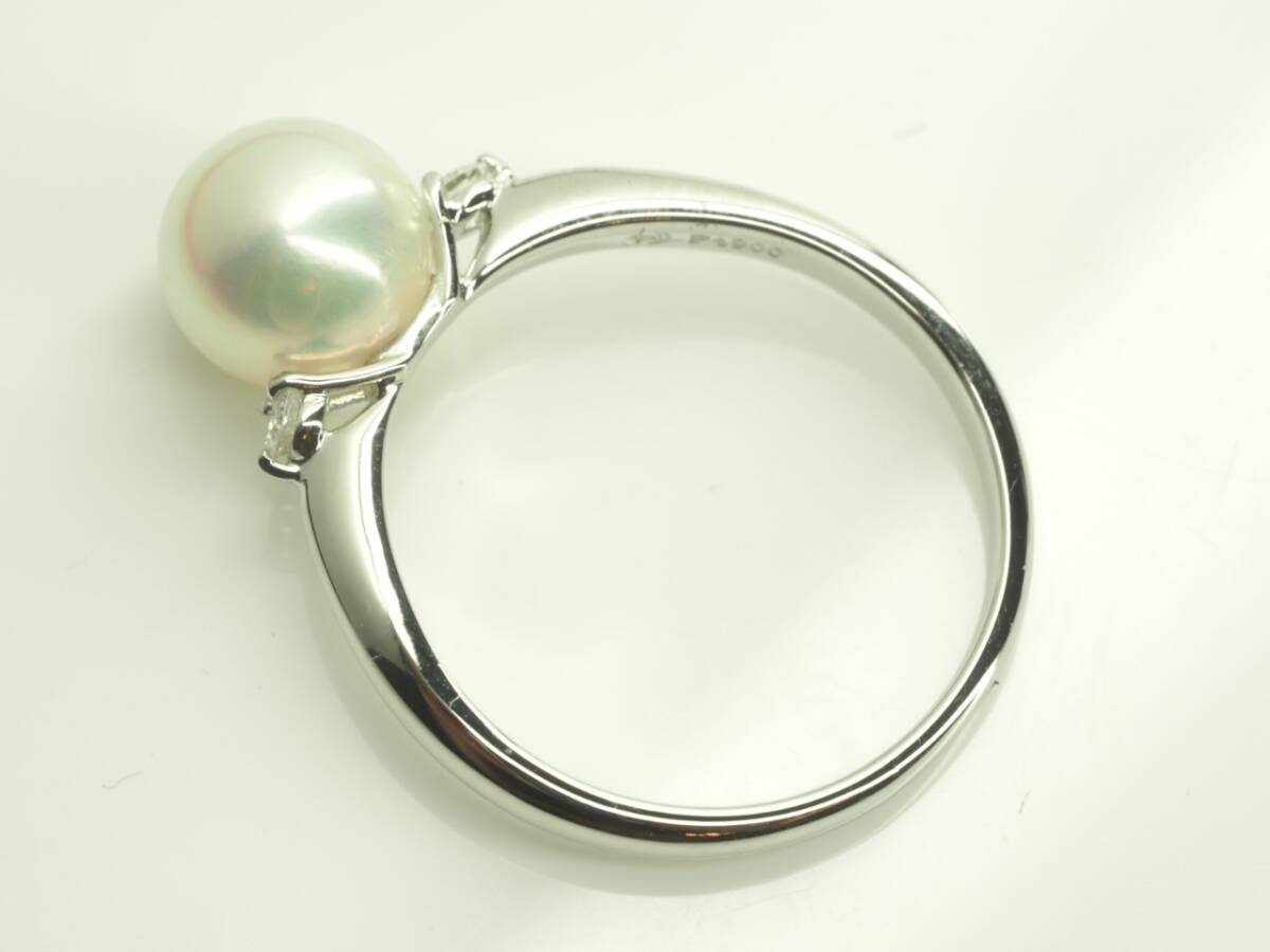 ◆田崎真珠　TASAKIタサキ　極上良質天然アコヤ本真珠リング　指輪　Pt900_画像5