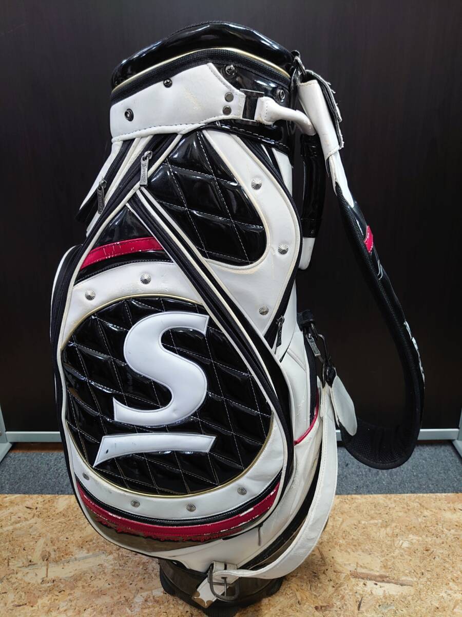 DUNLOP　SRIXON　ダンロップ　スリクソン　キャディバッグ　エナメル　キルト加工　3点式_画像1