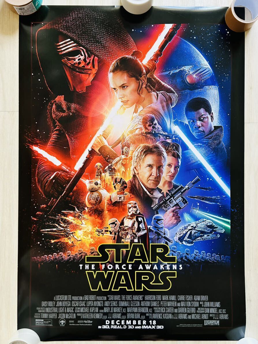 「スター・ウォーズ／フォースの覚醒」① (2015)映画ポスター USA版 ワンシート オリジナルポスター アメリカ版ポスター 両面印刷 の画像1