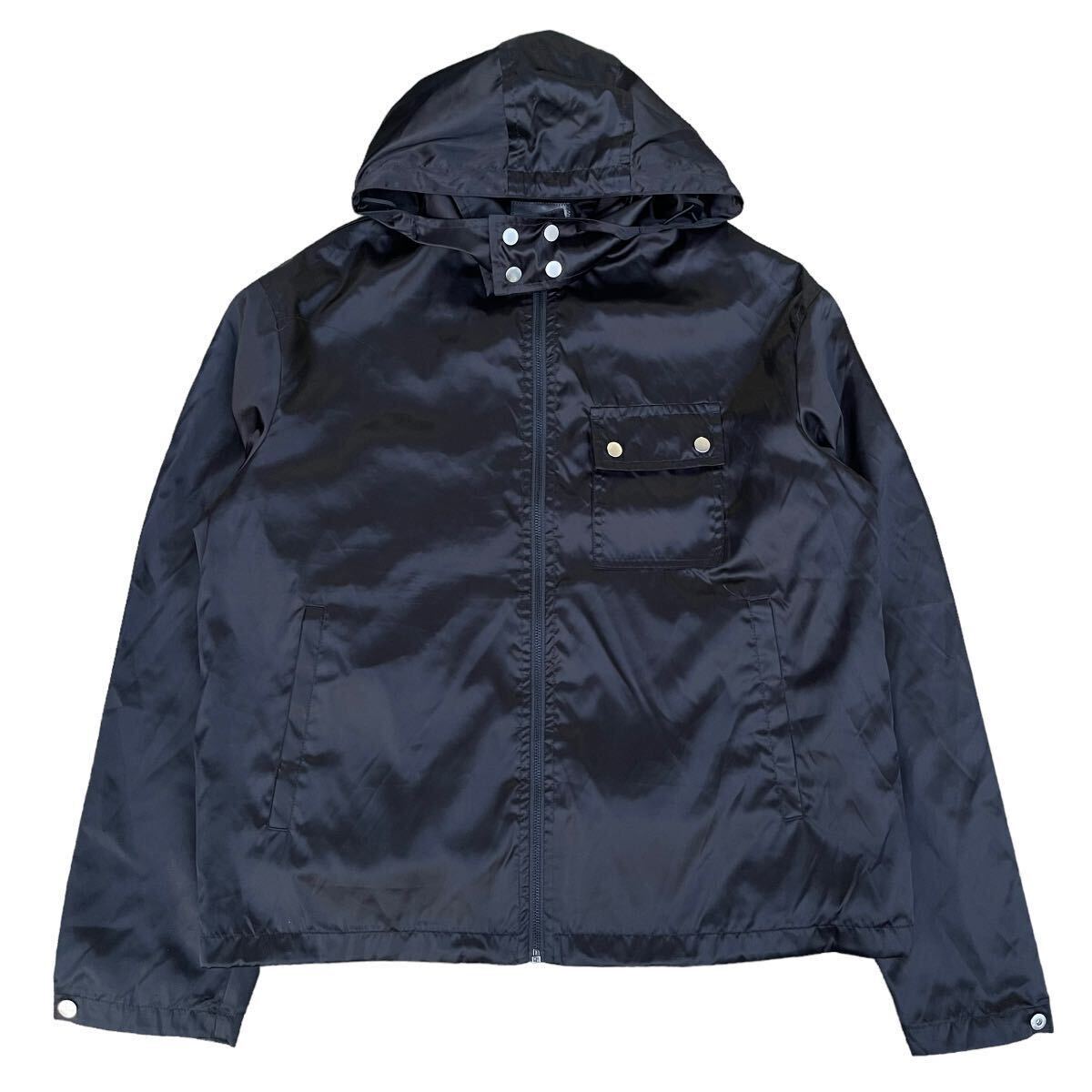 00s Prada sports nylon jacket coat collection archive mens miu miu teck mode snap button black _画像1